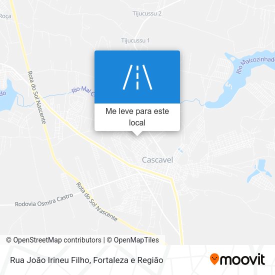 Rua João Irineu Filho mapa