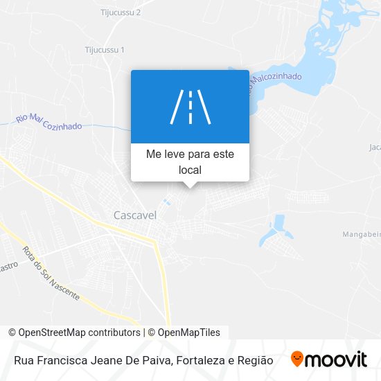 Rua Francisca Jeane De Paiva mapa