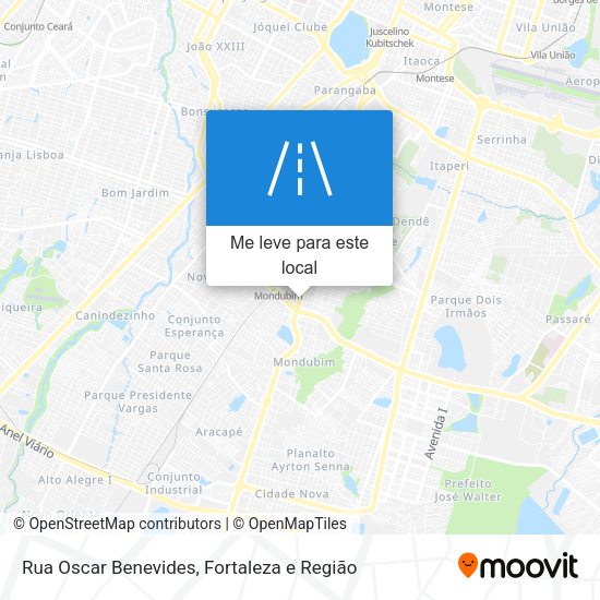 Rua Oscar Benevides mapa