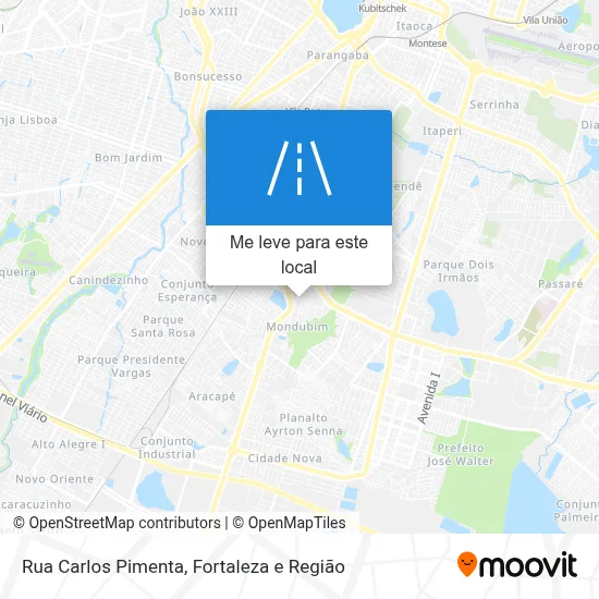 Rua Carlos Pimenta mapa