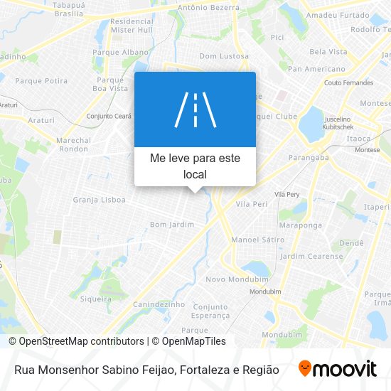 Rua Monsenhor Sabino Feijao mapa