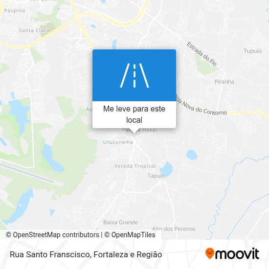 Rua Santo Franscisco mapa