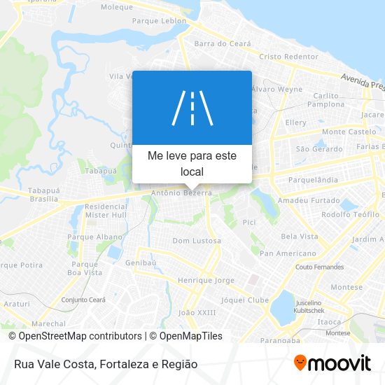 Rua Vale Costa mapa