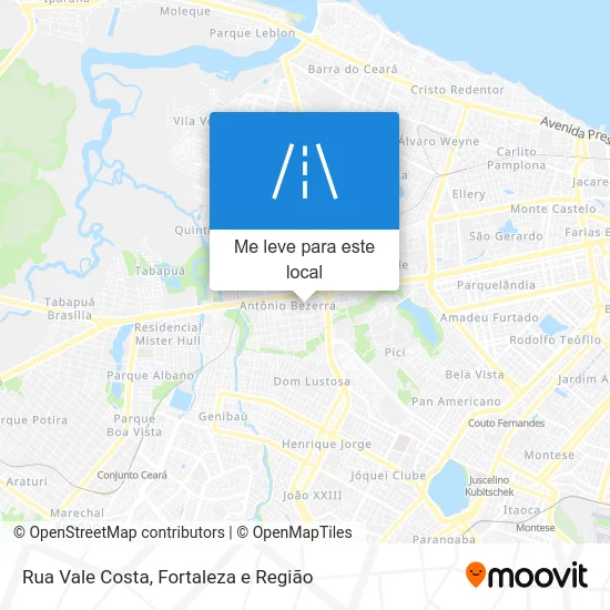 Rua Vale Costa mapa