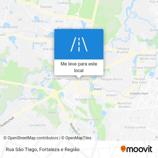 Rua São Tiago mapa