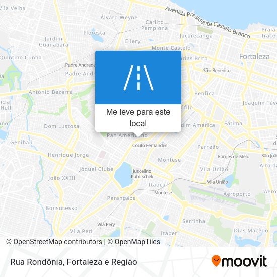 Rua Rondônia mapa