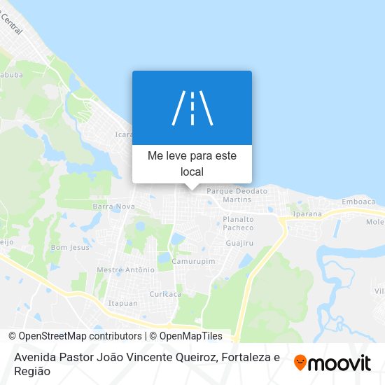 Avenida Pastor João Vincente Queiroz mapa