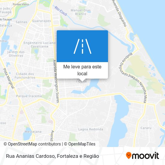 Rua Ananias Cardoso mapa