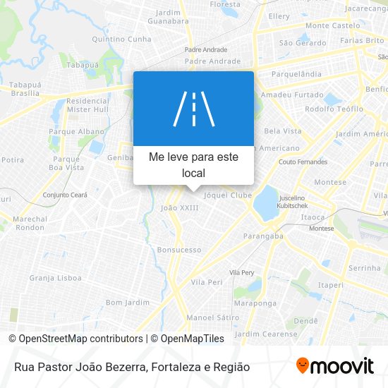 Rua Pastor João Bezerra mapa