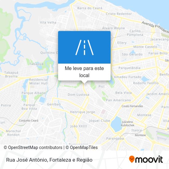 Rua José Antônio mapa