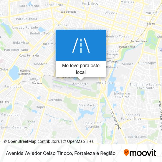 Avenida Aviador Celso Tinoco mapa