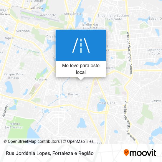 Rua Jordânia Lopes mapa