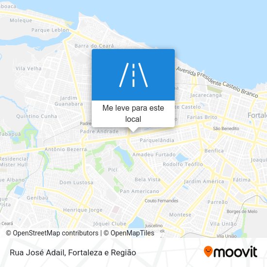 Rua José Adail mapa