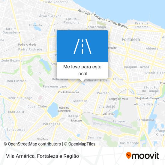 Vila América mapa