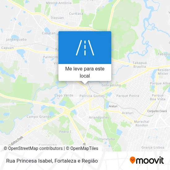 Rua Princesa Isabel mapa