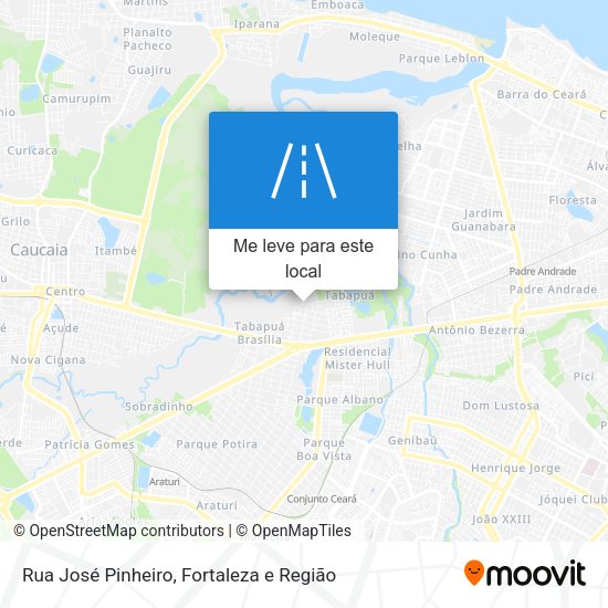Rua José Pinheiro mapa