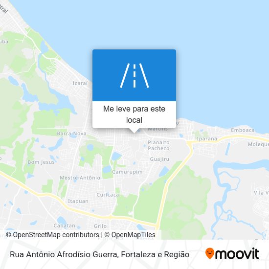 Rua Antônio Afrodísio Guerra mapa