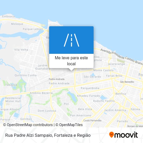 Rua Padre Alzi Sampaio mapa