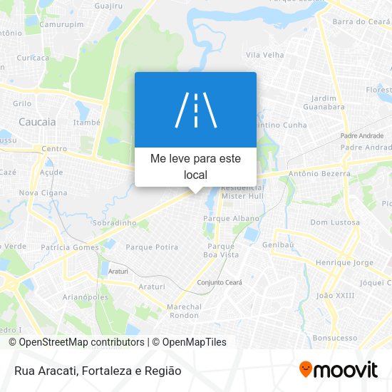Rua Aracati mapa