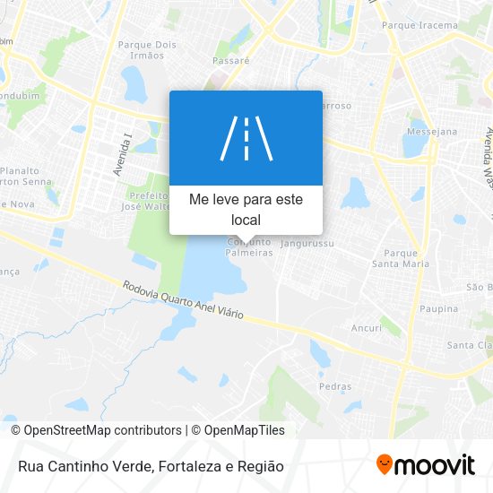 Rua Cantinho Verde mapa