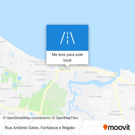 Rua Antônio Sales mapa