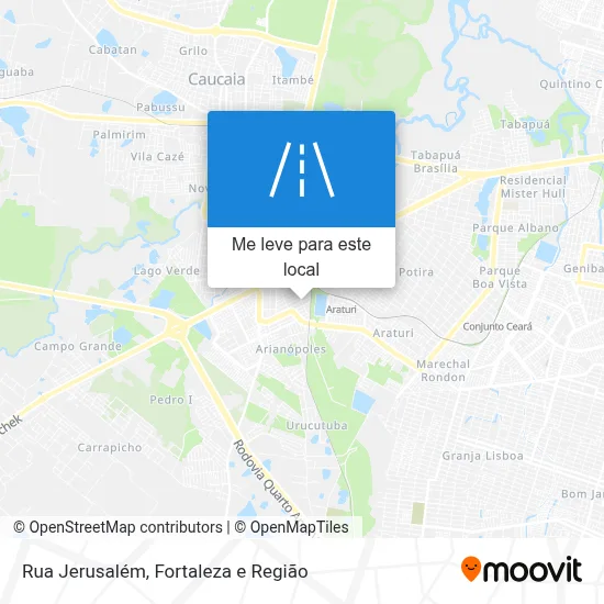 Rua Jerusalém mapa