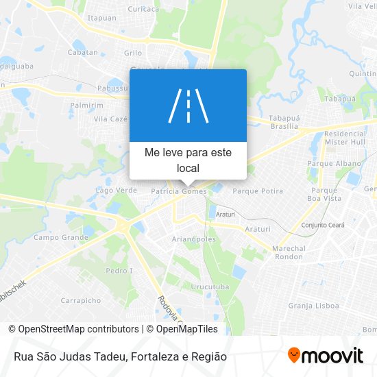 Rua São Judas Tadeu mapa
