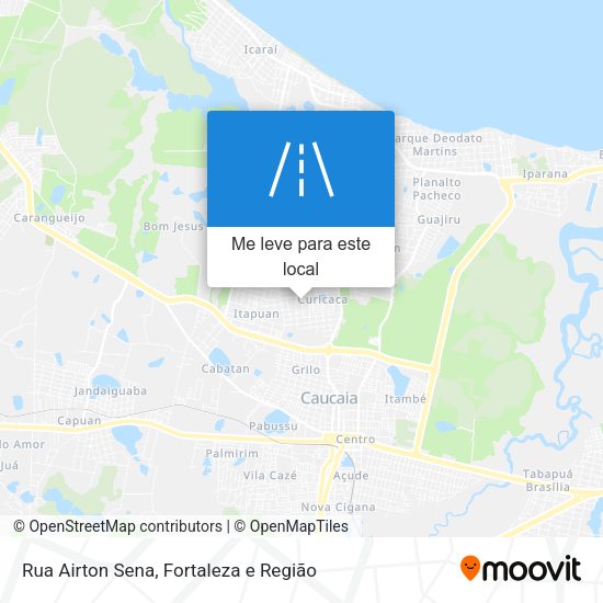 Rua Airton Sena mapa