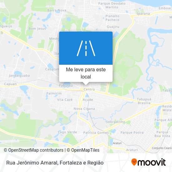 Rua Jerônimo Amaral mapa