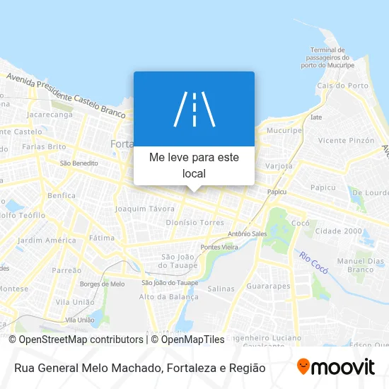 Rua General Melo Machado mapa