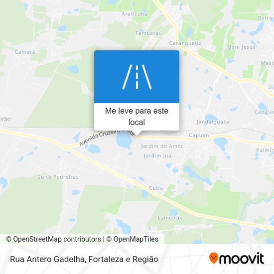 Rua Antero Gadelha mapa