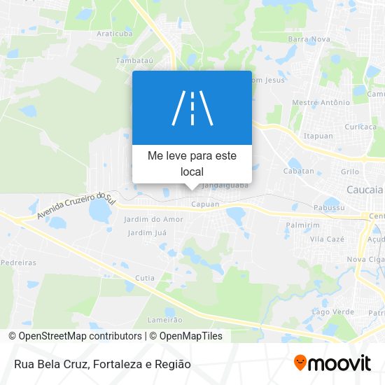 Rua Bela Cruz mapa