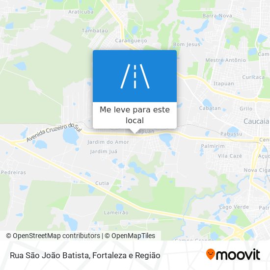 Rua São João Batista mapa