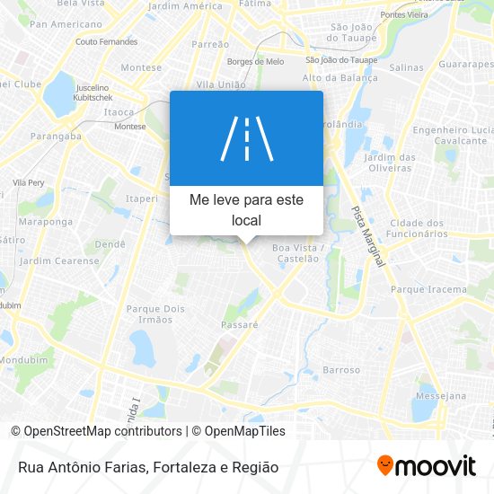 Rua Antônio Farias mapa