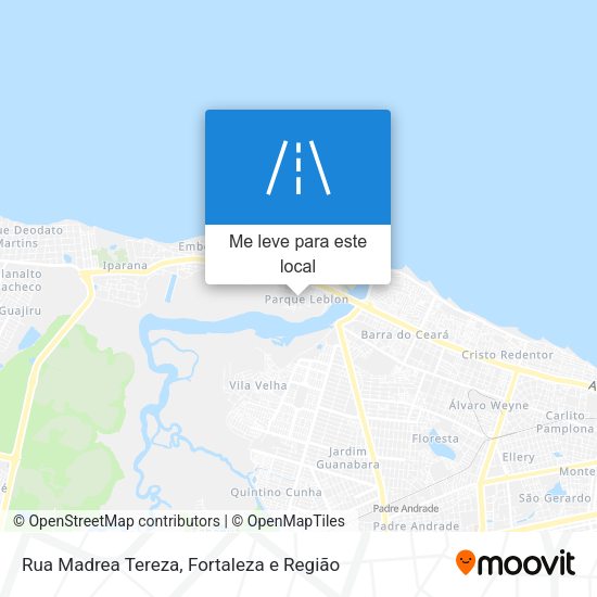 Rua Madrea Tereza mapa