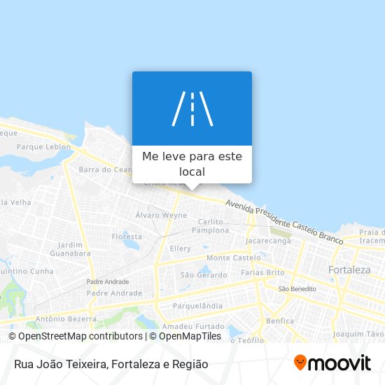 Rua João Teixeira mapa