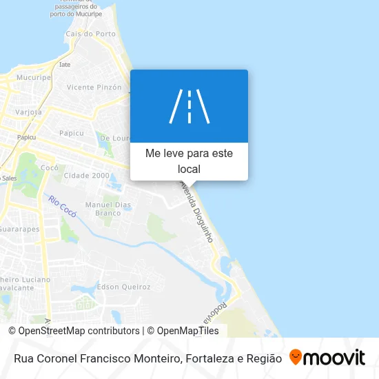 Rua Coronel Francisco Monteiro mapa