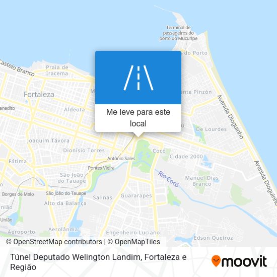 Túnel Deputado Welington Landim mapa