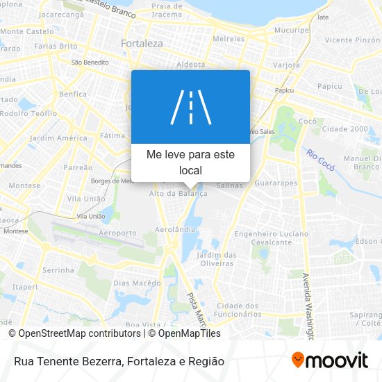 Rua Tenente Bezerra mapa