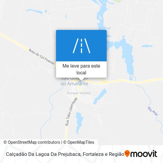 Calçadão Da Lagoa Da Prejubaca mapa