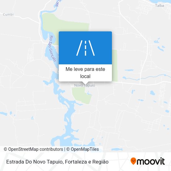 Estrada Do Novo Tapuio mapa