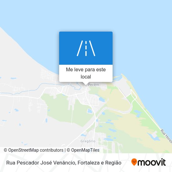 Rua Pescador José Venâncio mapa
