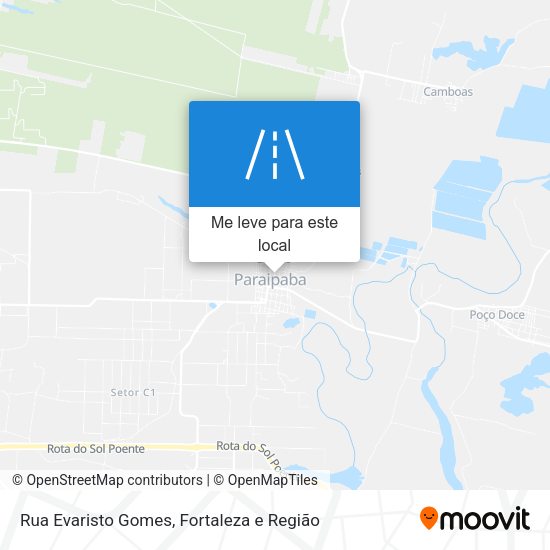 Rua Evaristo Gomes mapa