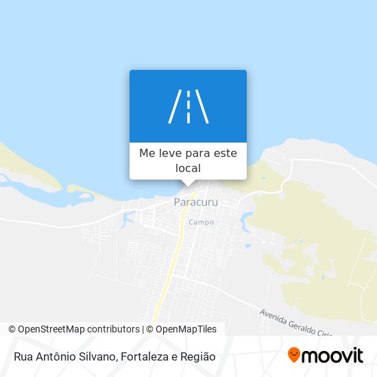 Rua Antônio Silvano mapa