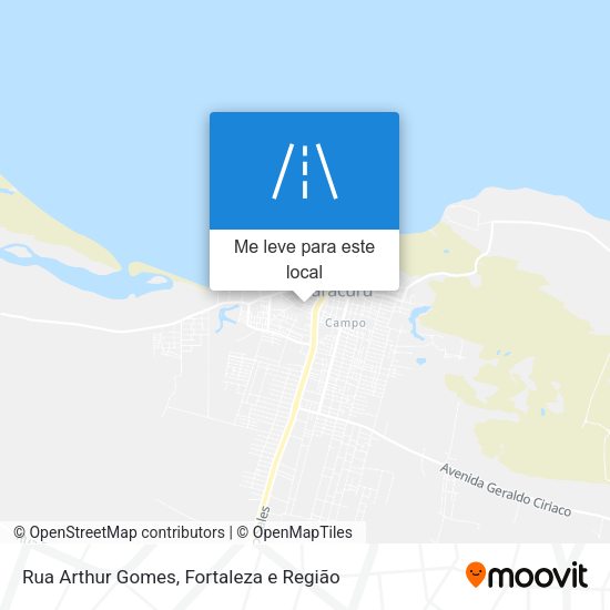 Rua Arthur Gomes mapa