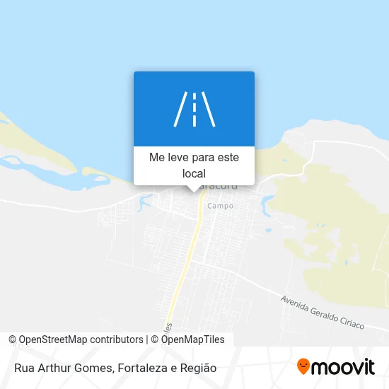 Rua Arthur Gomes mapa