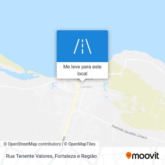 Rua Tenente Valores mapa