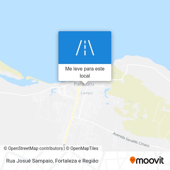 Rua Josué Sampaio mapa