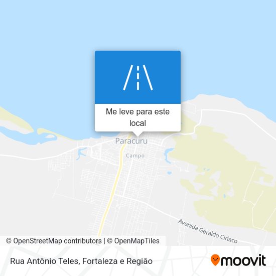 Rua Antônio Teles mapa