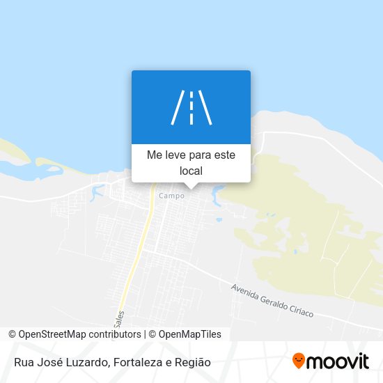 Rua José Luzardo mapa